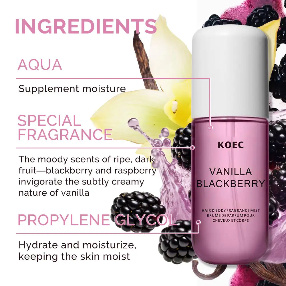 KOEC Vanilla Blackberry Fragrance Mist Perfume