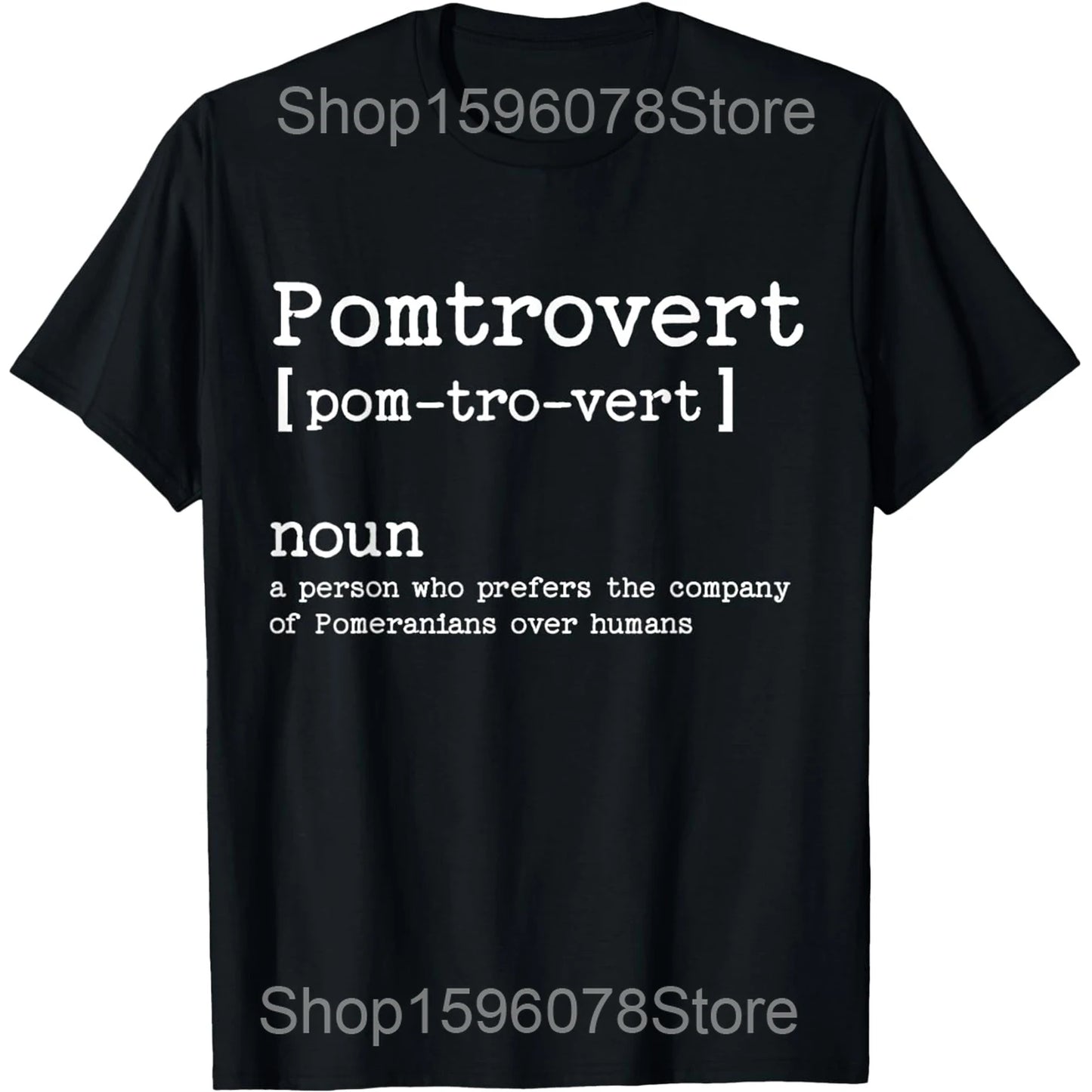 Black Pomeranian Dog Face Tee