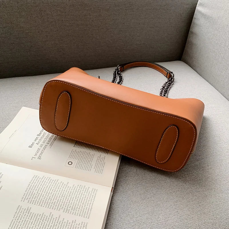 "Designer Leather" Chain Bag