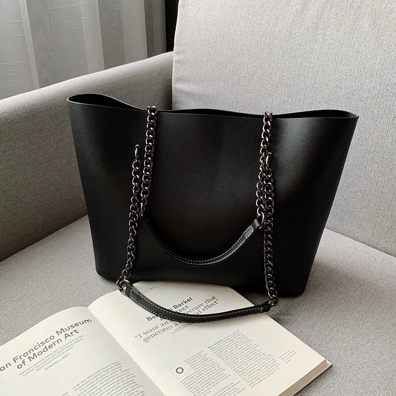 "Designer Leather" Chain Bag
