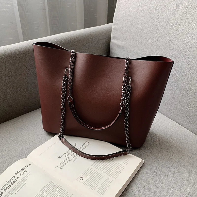 "Designer Leather" Chain Bag