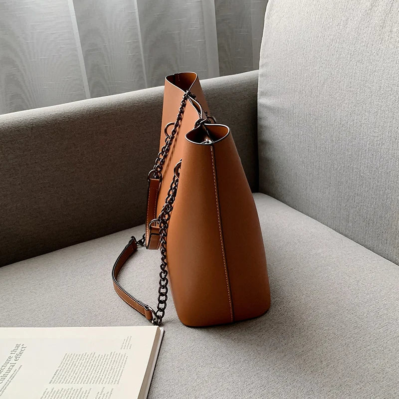 "Designer Leather" Chain Bag