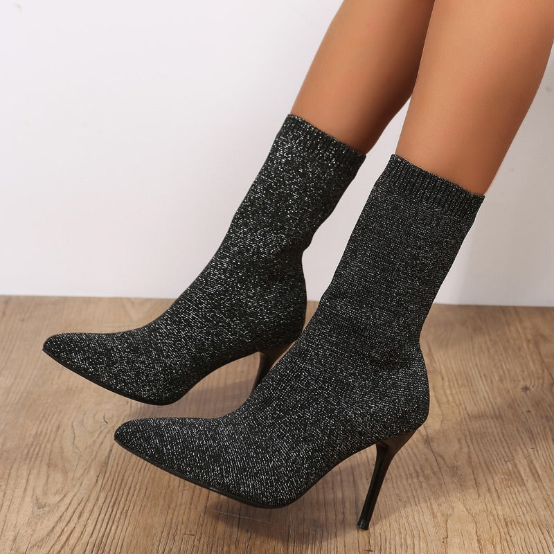 "Sexy Sock Boot" High Heels