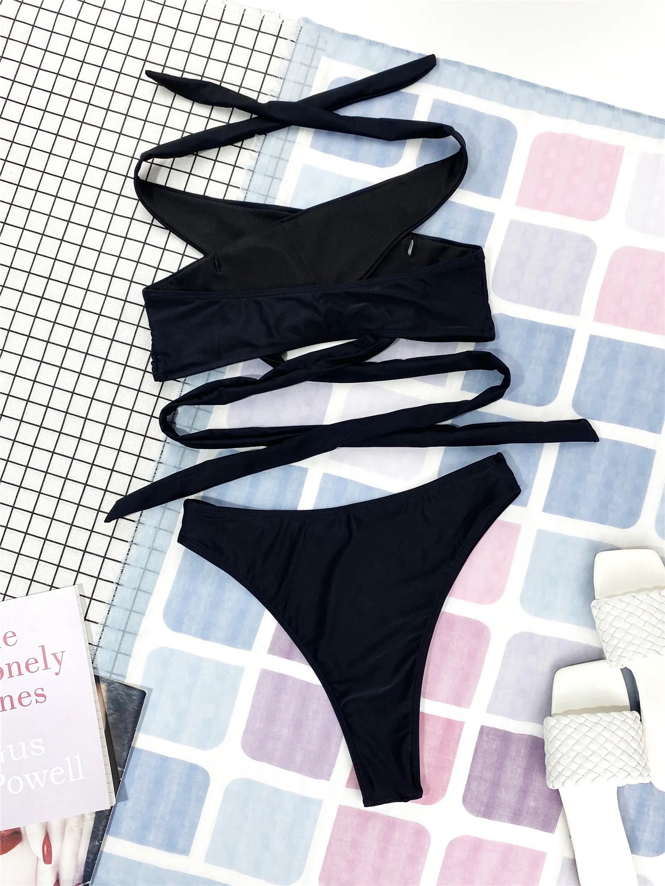 "Sexy Summer High Neck Cross" Bikini Set