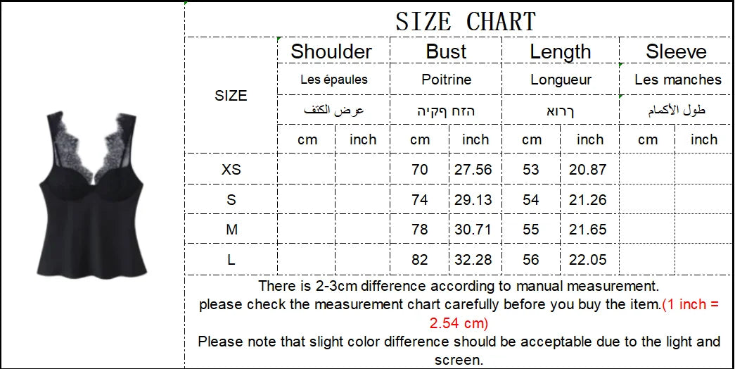 Sexy Lace Splice Sling Sleeveless Top