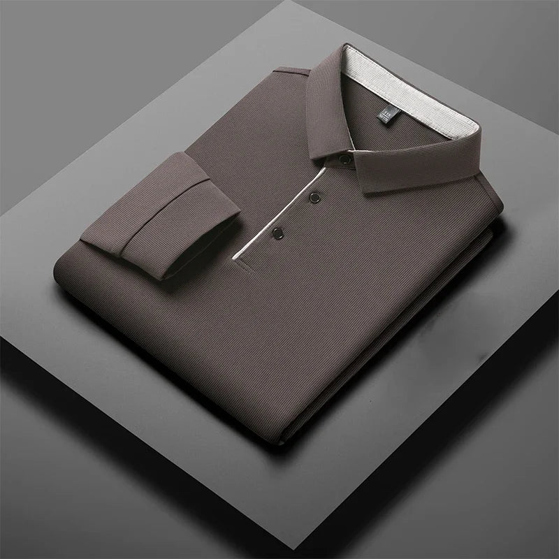 Men's Business Casual Long-Sleeved Polo