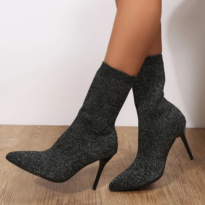 "Sexy Sock Boot" High Heels
