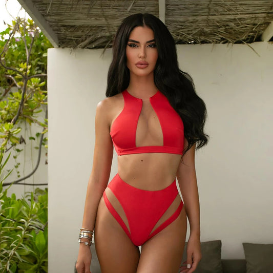 "'25 High Waist" Brazilian Bikini Set