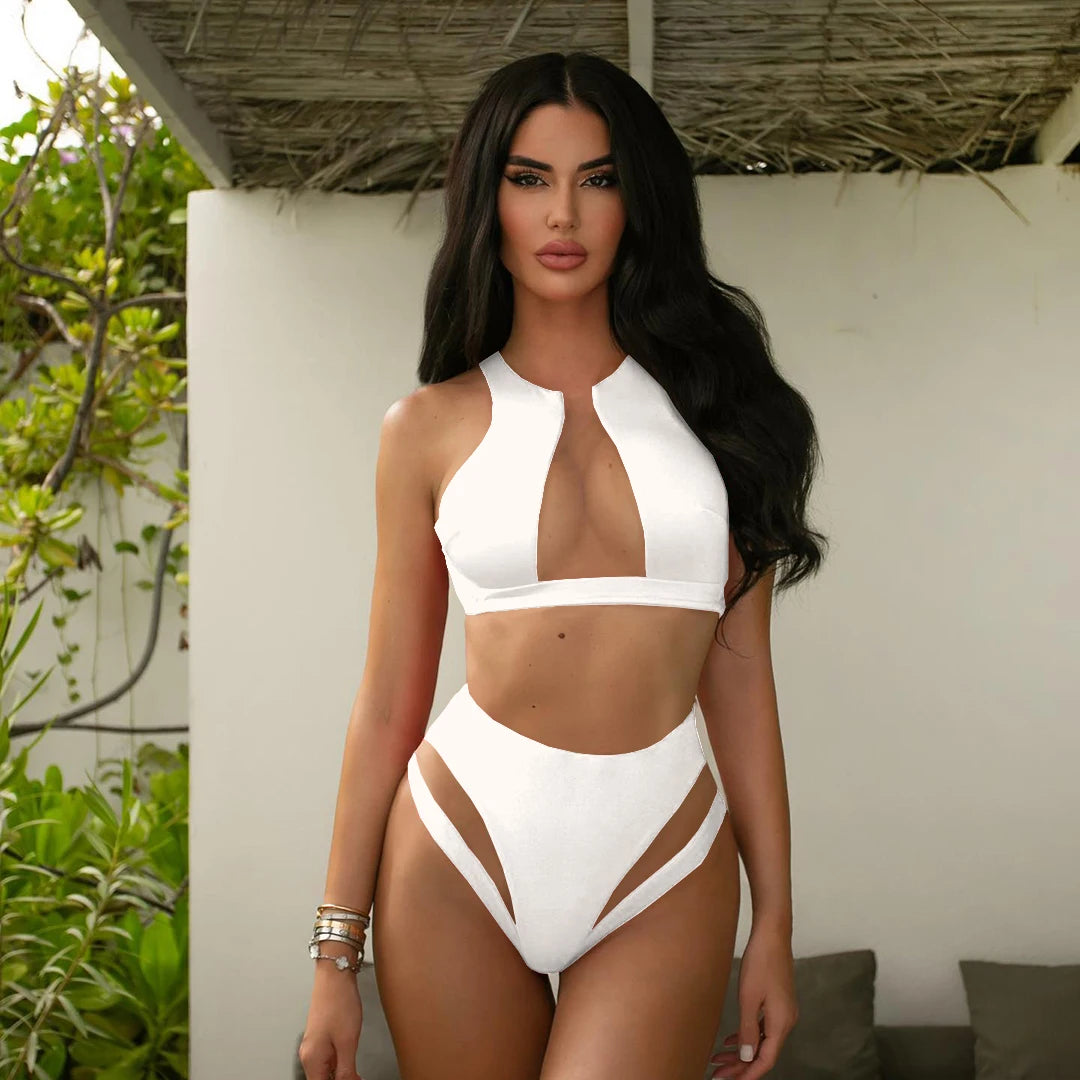 "'25 High Waist" Brazilian Bikini Set