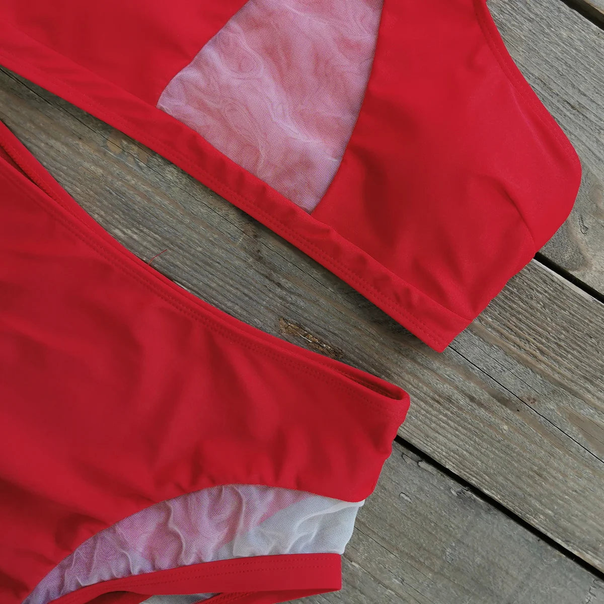 "'25 High Waist" Brazilian Bikini Set