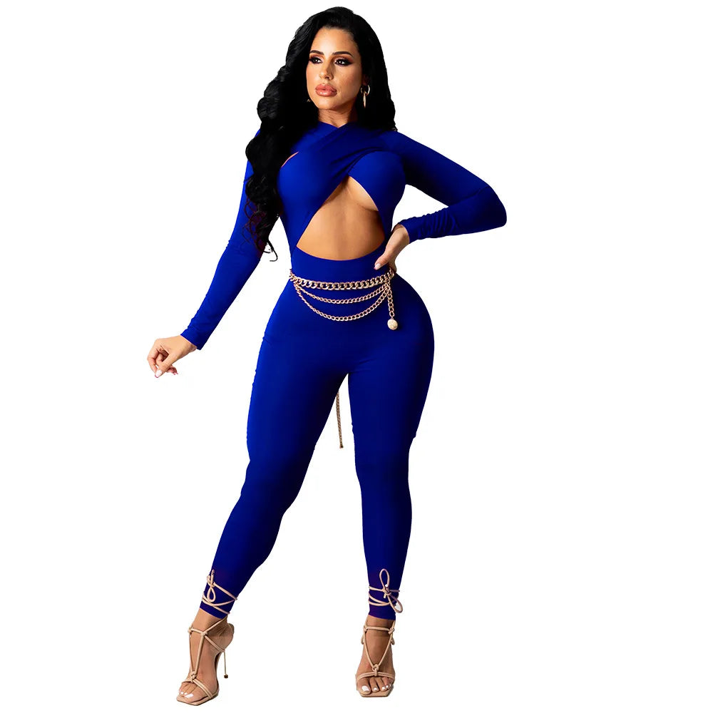 "Sexy Women's" Cross Strap Jumpsuit