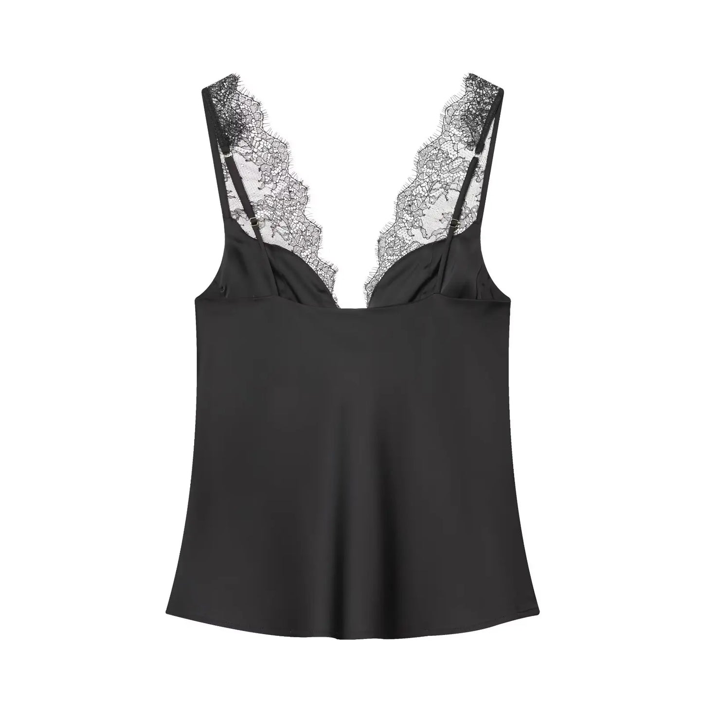 Sexy Lace Splice Sling Sleeveless Top