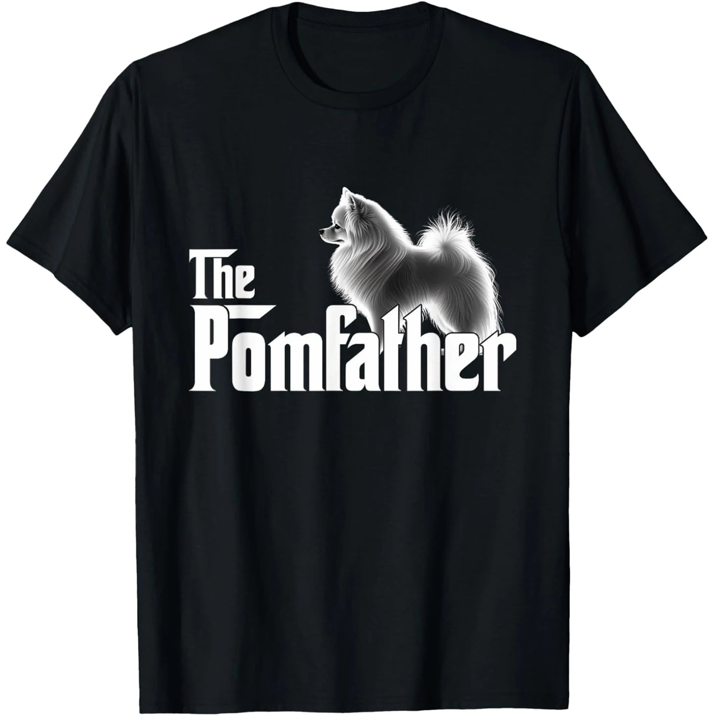 Black Pomeranian Dog Face Tee