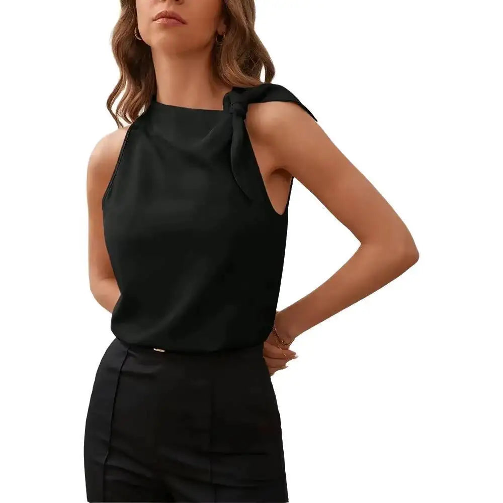 Christina Chic Satin Halter Top