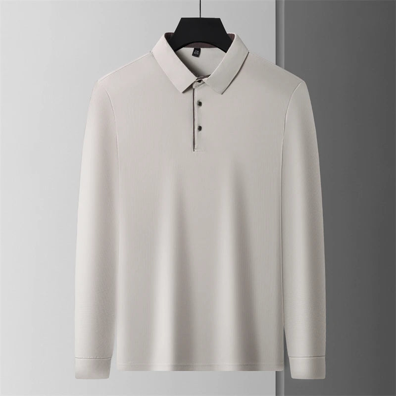 Men's Business Casual Long-Sleeved Polo