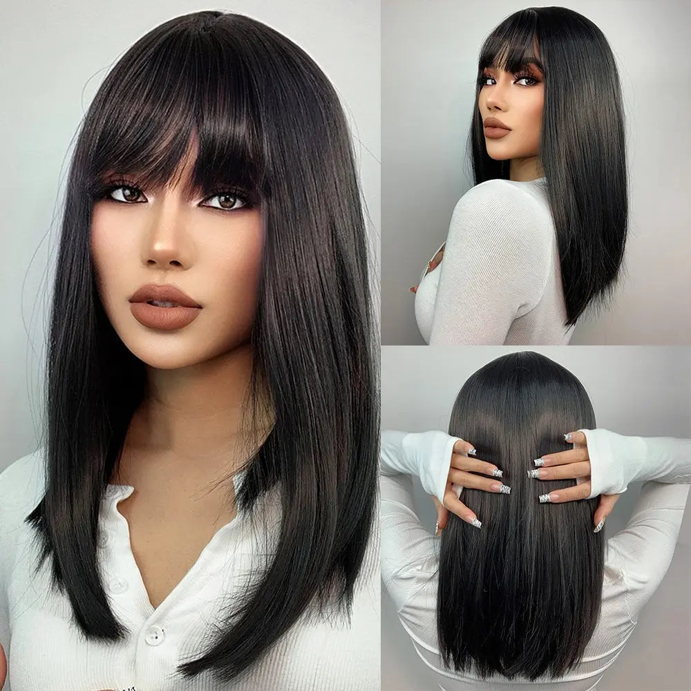 "Short Straight Natural" Bob Wig