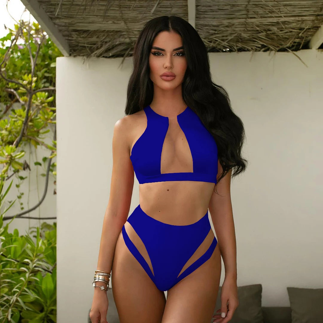 "'25 High Waist" Brazilian Bikini Set