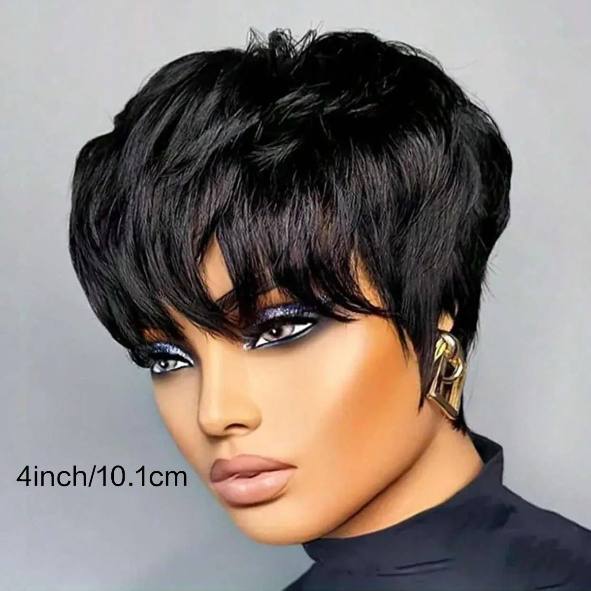 Short Black Pixie Cut Bob Wig