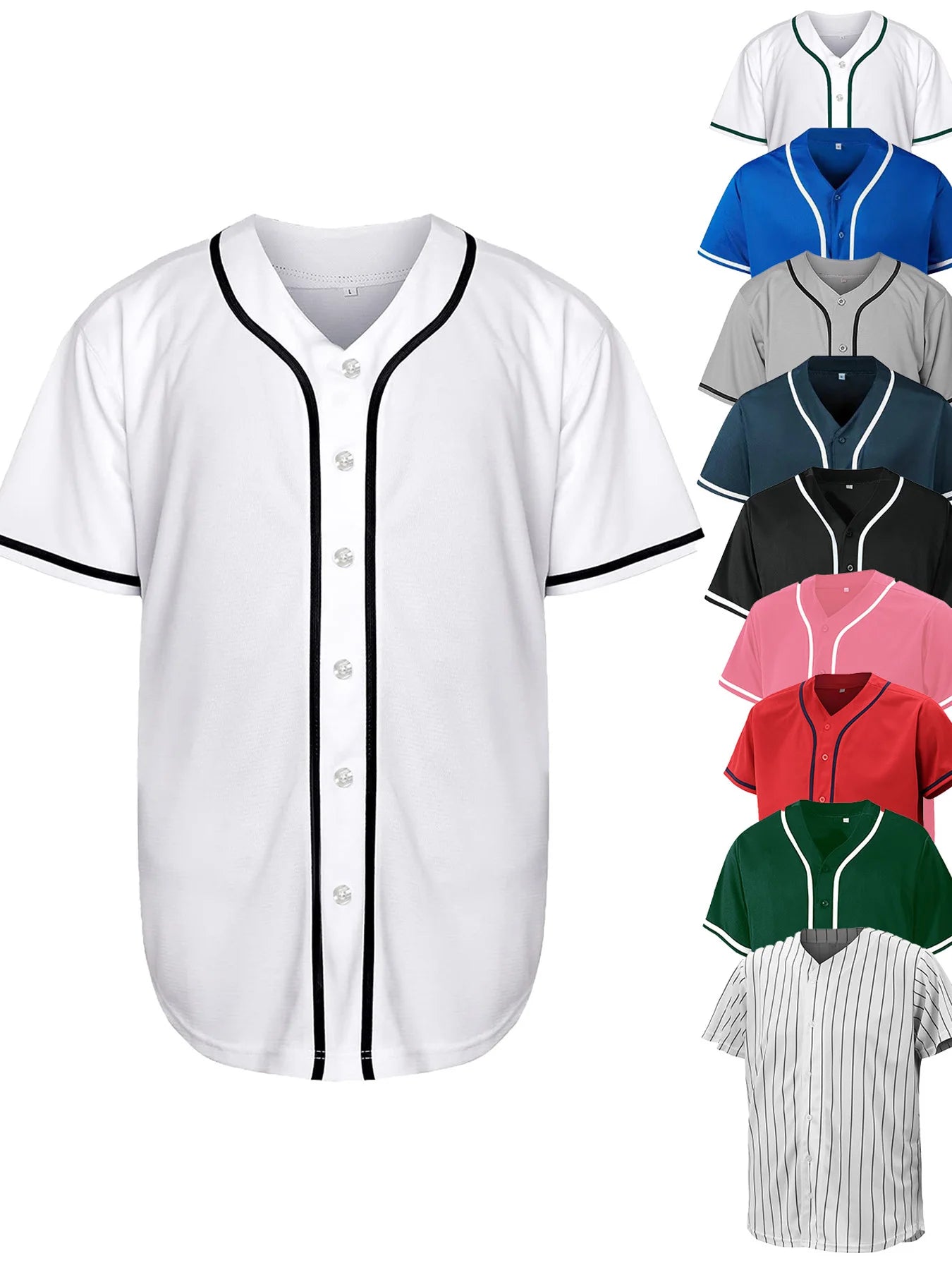 Men's Athletic Blank Baseball Jerseys