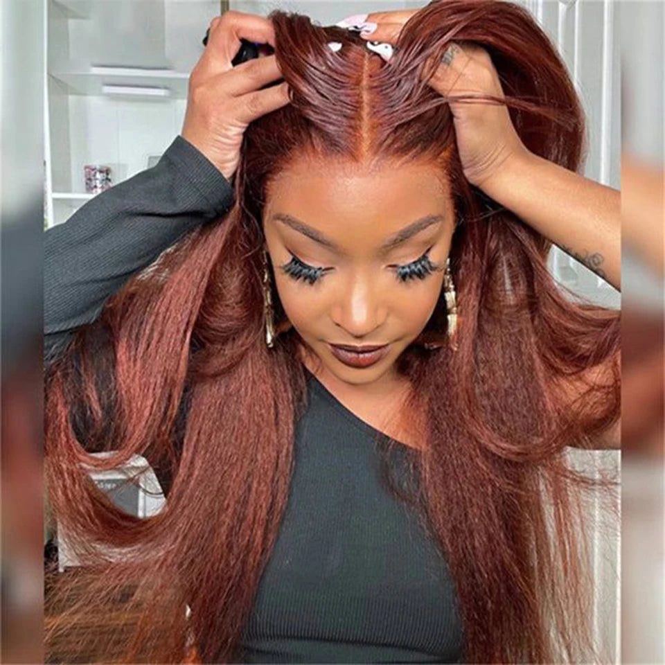 "Reddish Brown Kinky" Wig