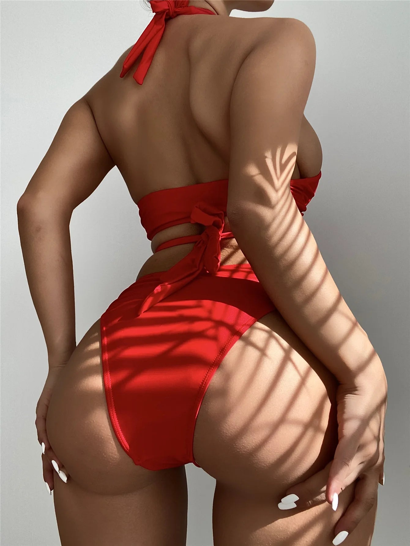 "Sexy Summer High Neck Cross" Bikini Set