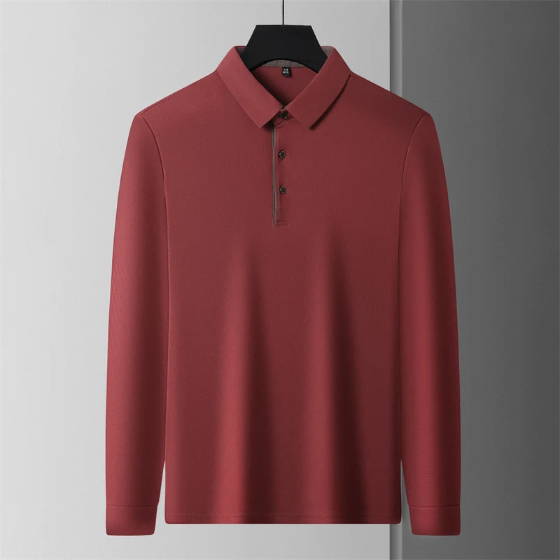 Men's Business Casual Long-Sleeved Polo
