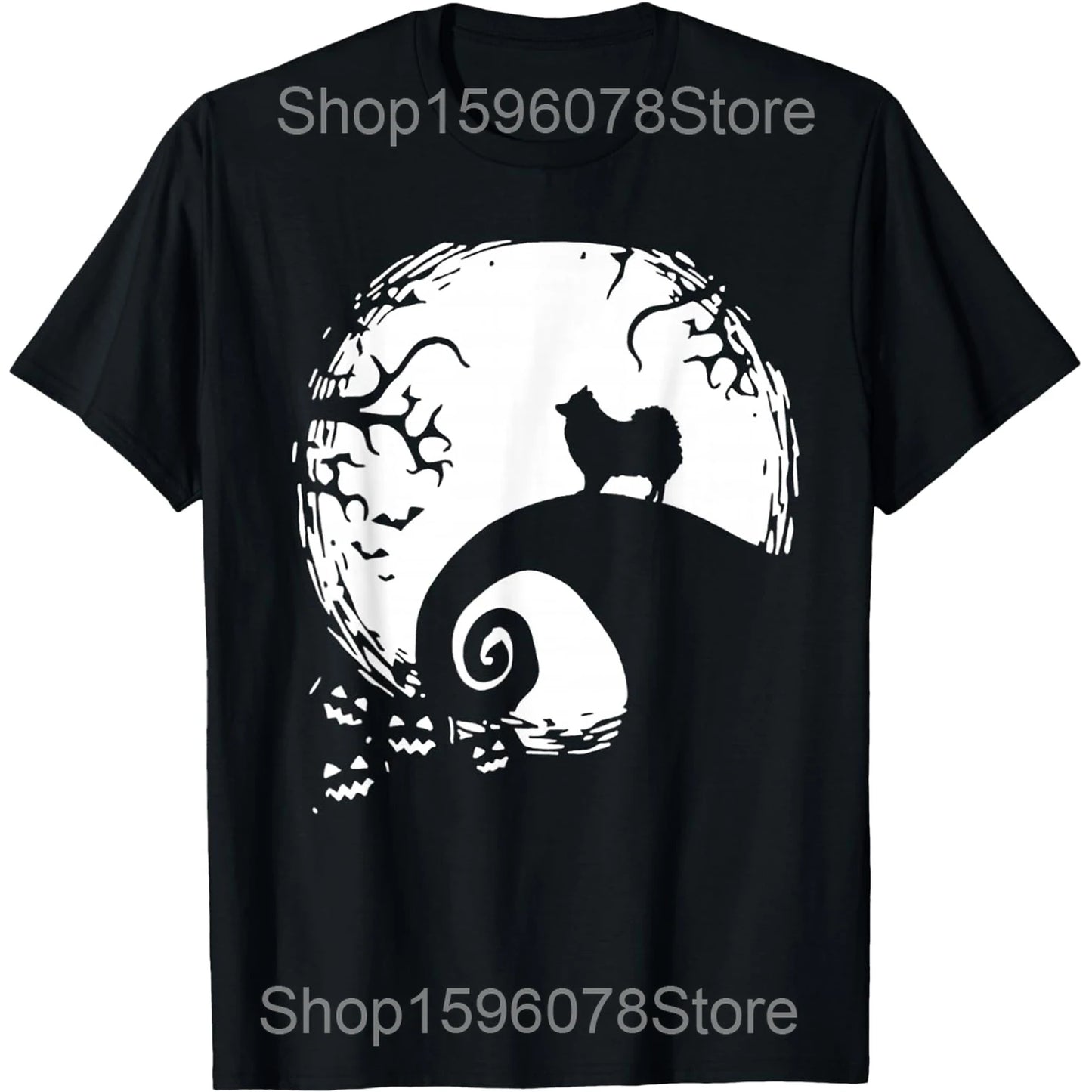 Black Pomeranian Dog Face Tee
