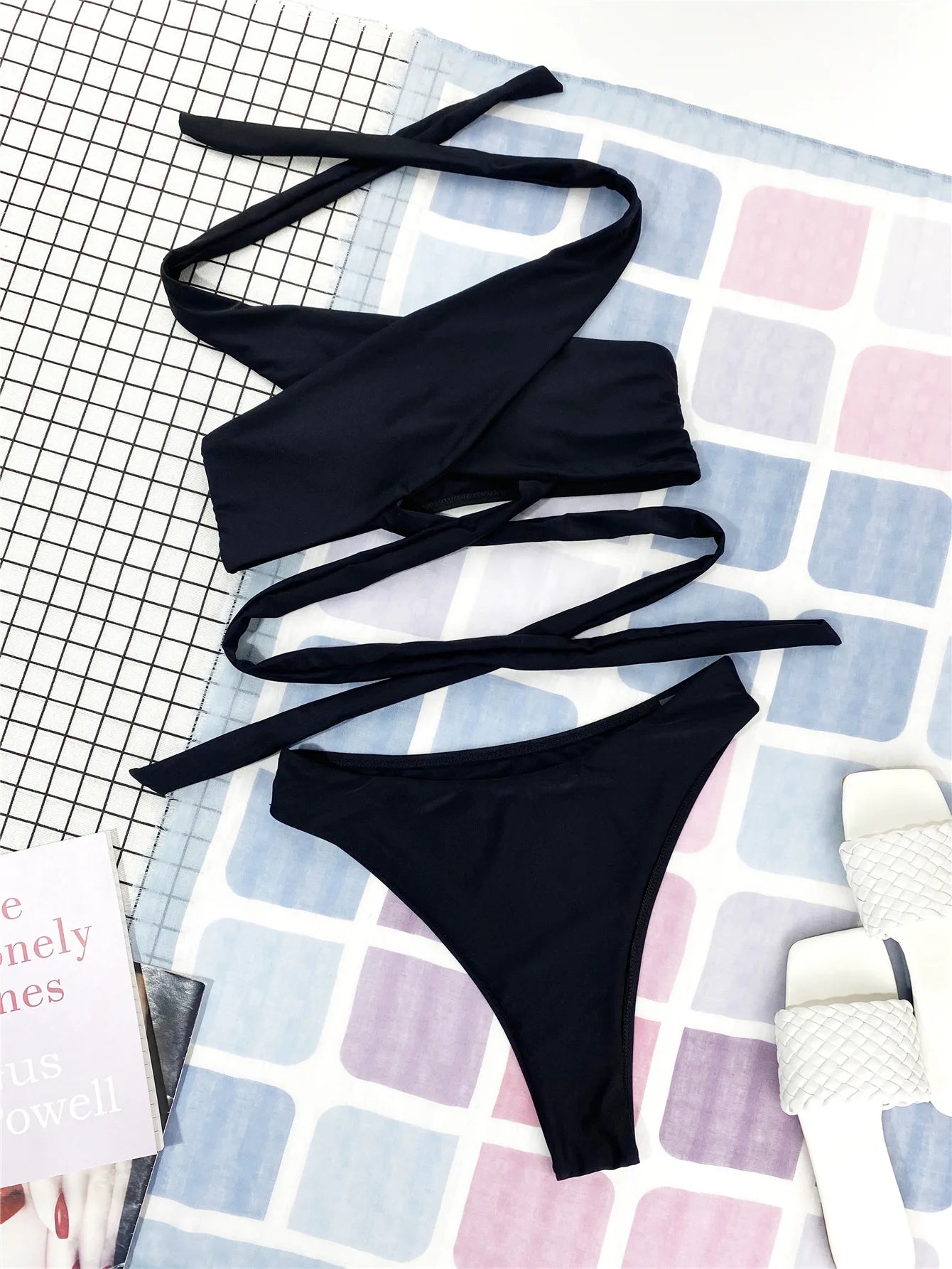 "Sexy Summer High Neck Cross" Bikini Set