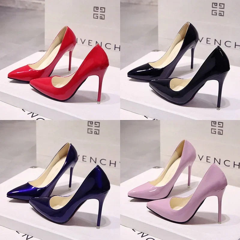 "Assorted Patent Leather" High Heel Pumps
