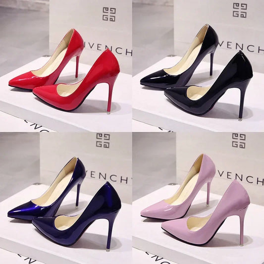 "Assorted Patent Leather" High Heel Pumps