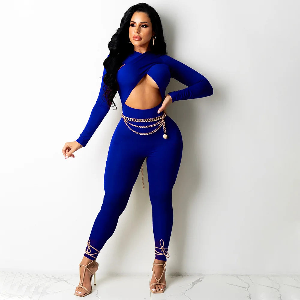 "Sexy Women's" Cross Strap Jumpsuit