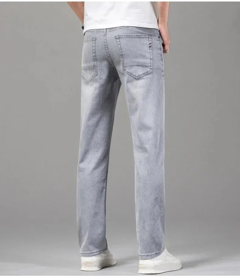 Men's Elastic Straight Leg Jeans
