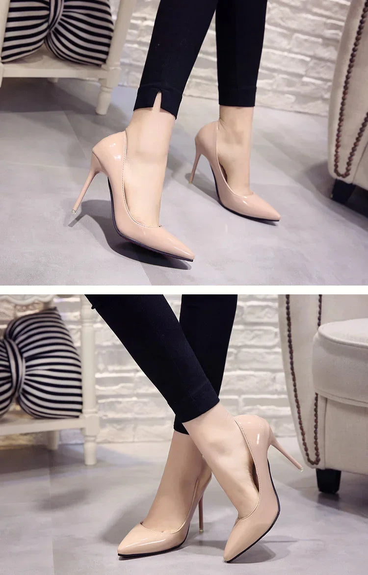 "Assorted Patent Leather" High Heel Pumps