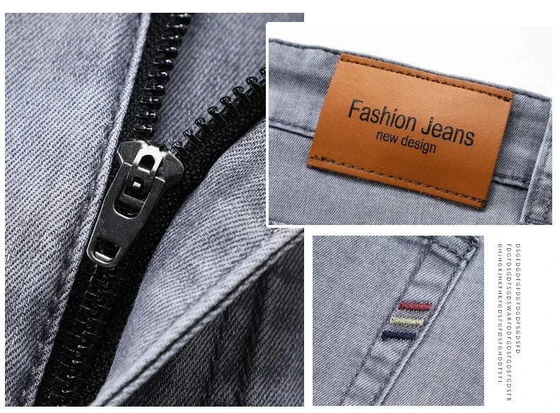 Men's Elastic Straight Leg Jeans