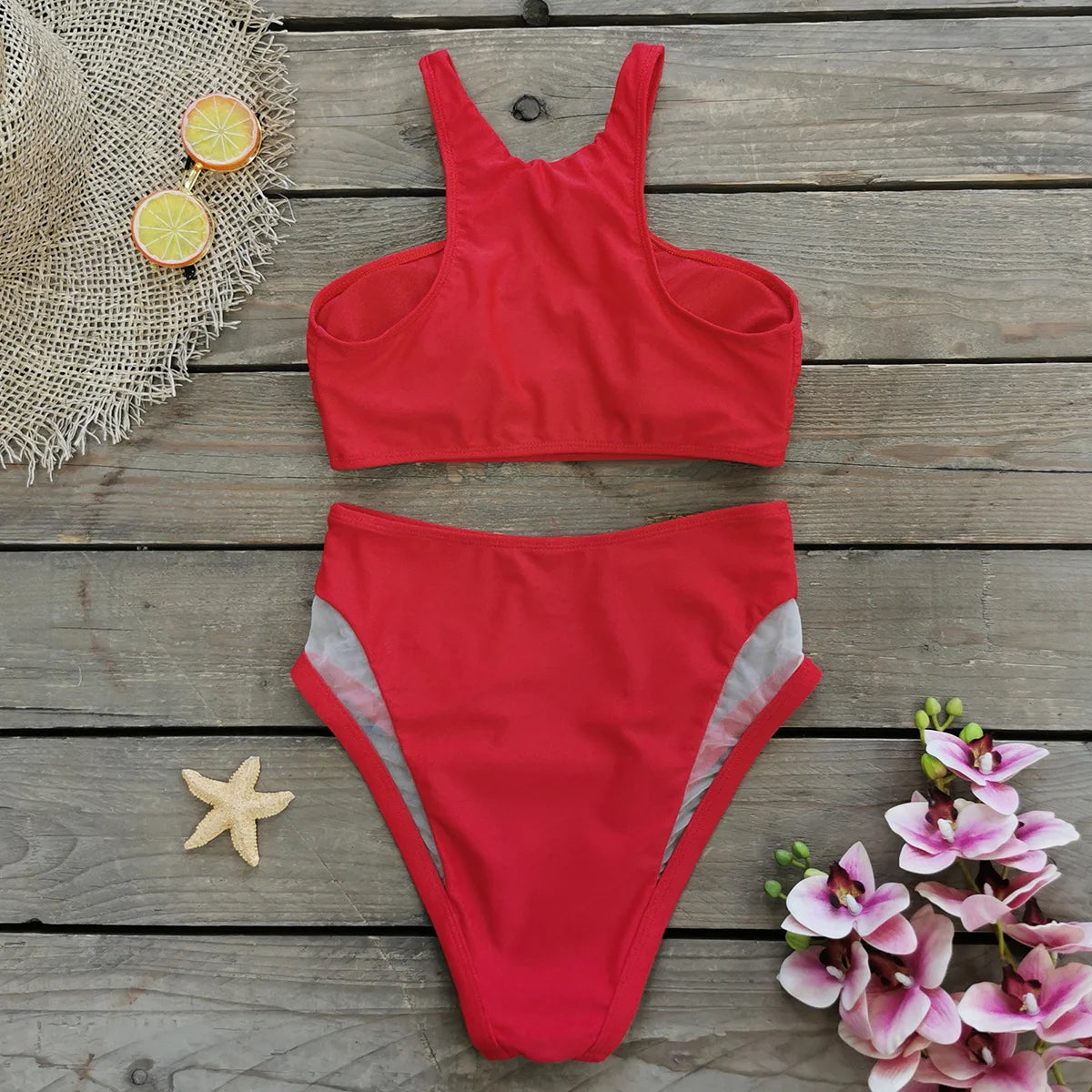 "'25 High Waist" Brazilian Bikini Set