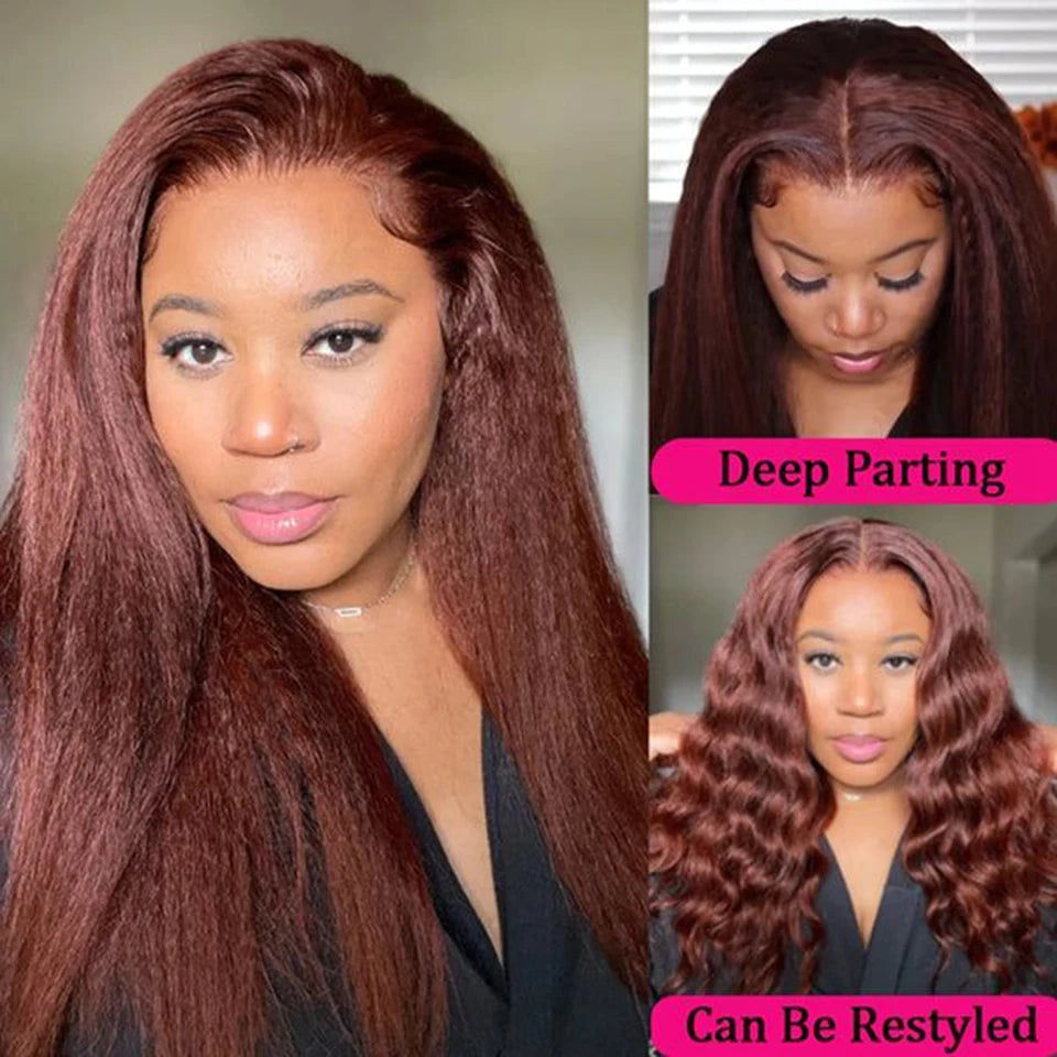 "Reddish Brown Kinky" Wig