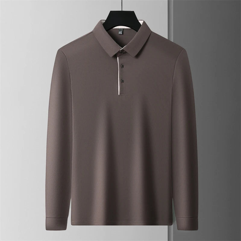 Men's Business Casual Long-Sleeved Polo