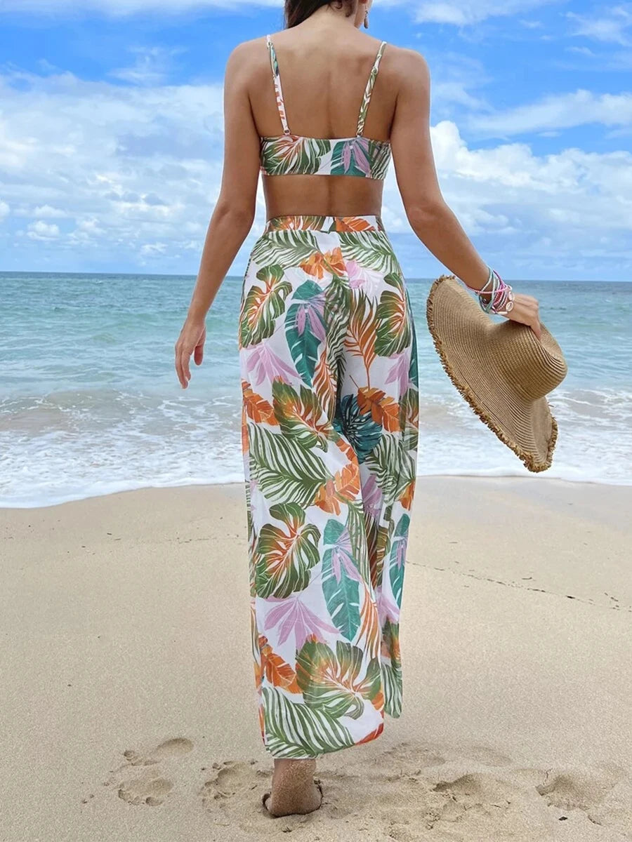 "2026 3-Piece Women's Bikini" W/ Long Pants Swimsuit