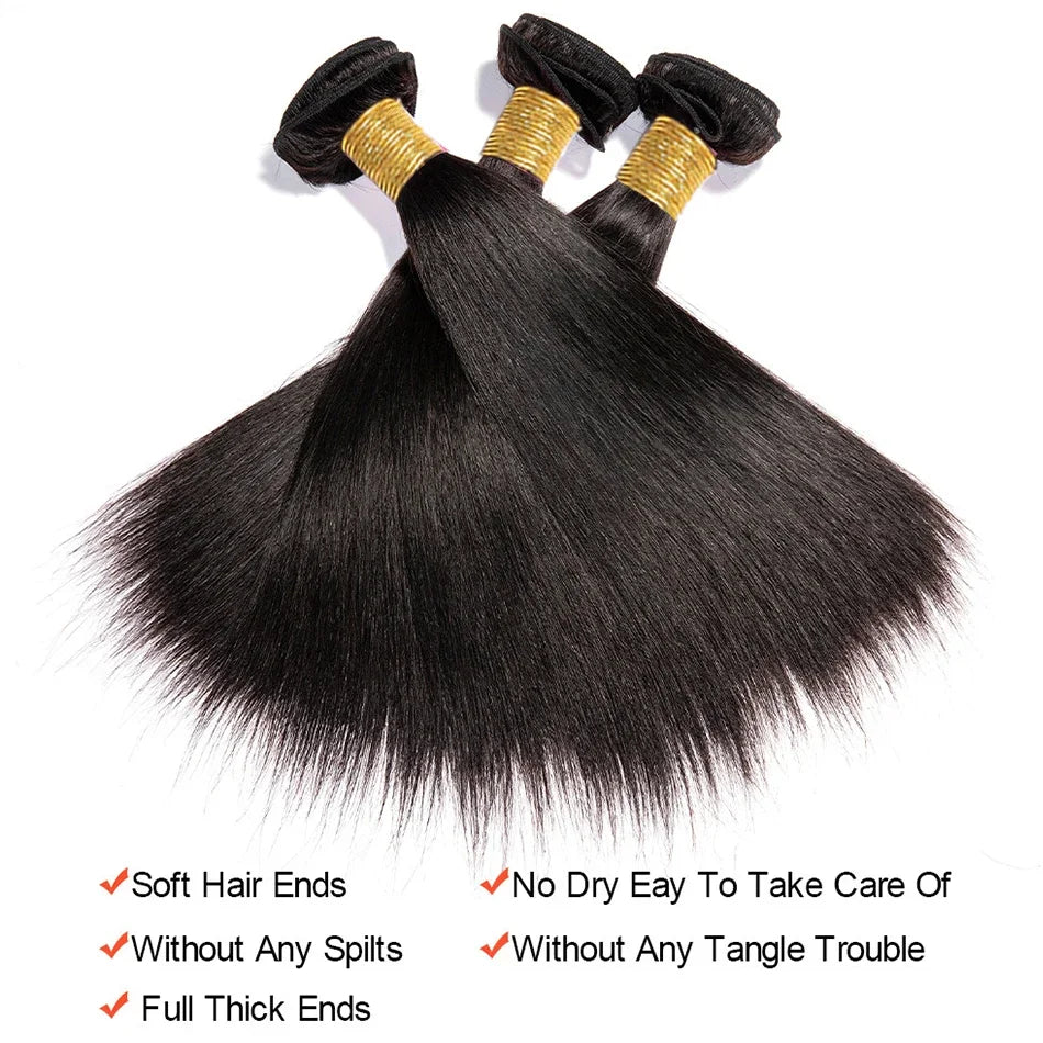 "Brazilian Bone Straight" Bundles
