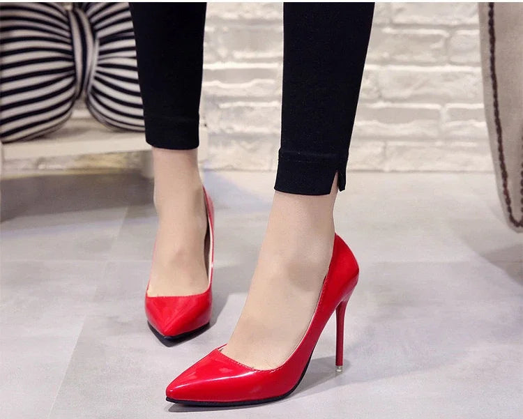 "Assorted Patent Leather" High Heel Pumps