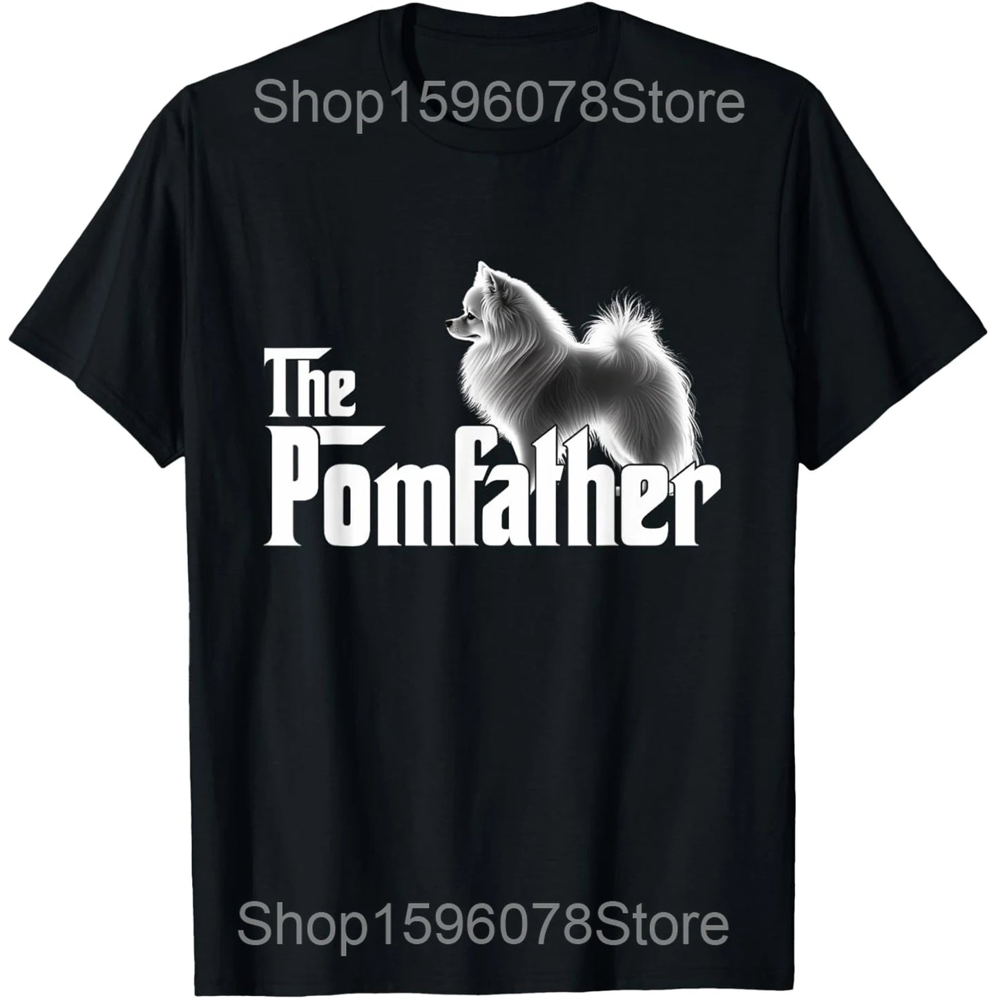 Black Pomeranian Dog Face Tee