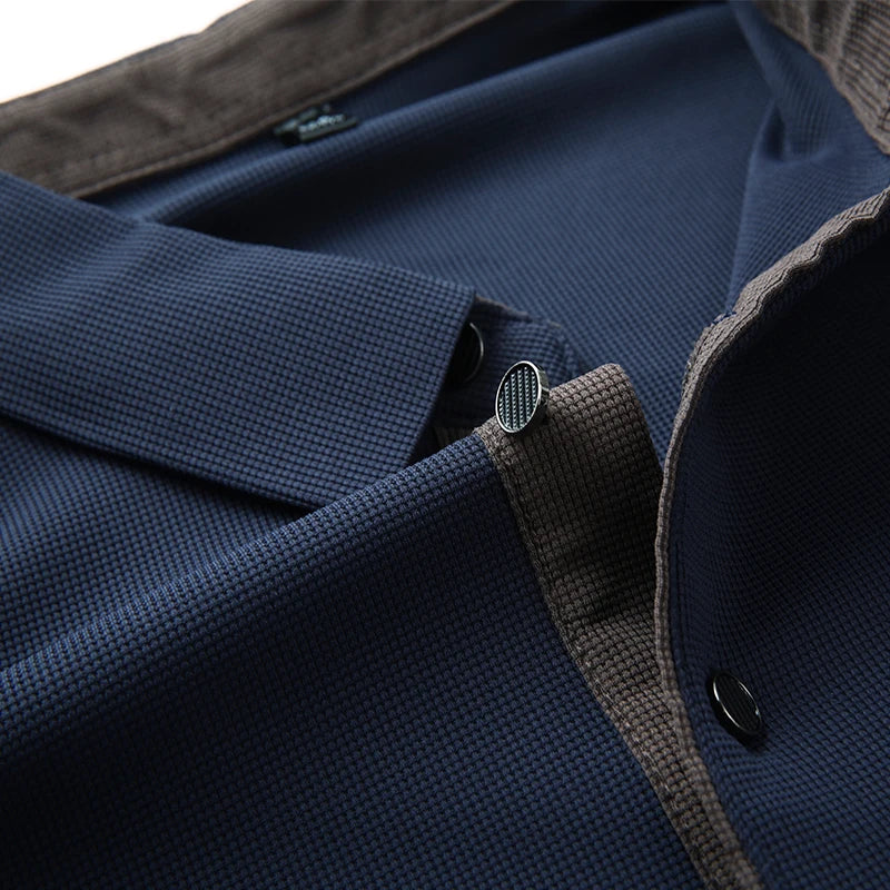 Men's Business Casual Long-Sleeved Polo