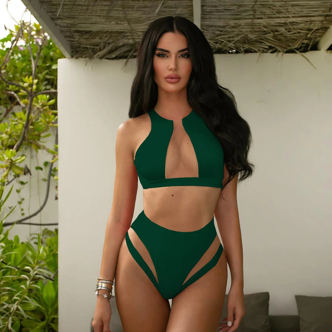 "'25 High Waist" Brazilian Bikini Set