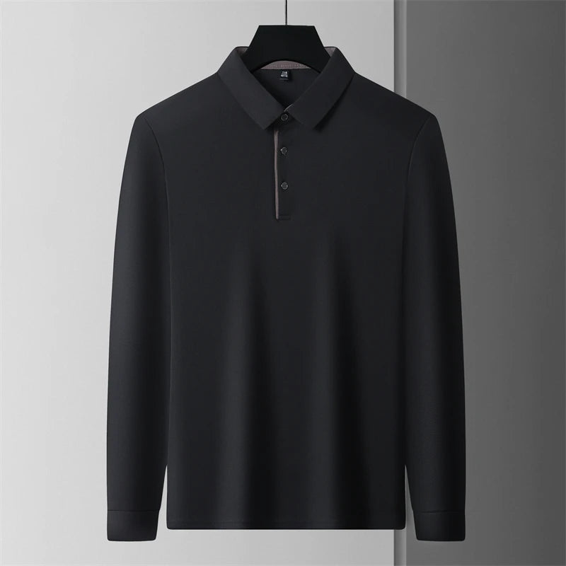 Men's Business Casual Long-Sleeved Polo
