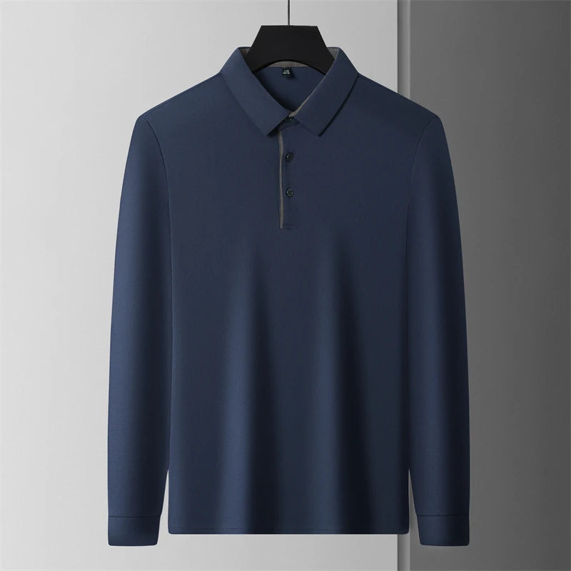 Men's Business Casual Long-Sleeved Polo