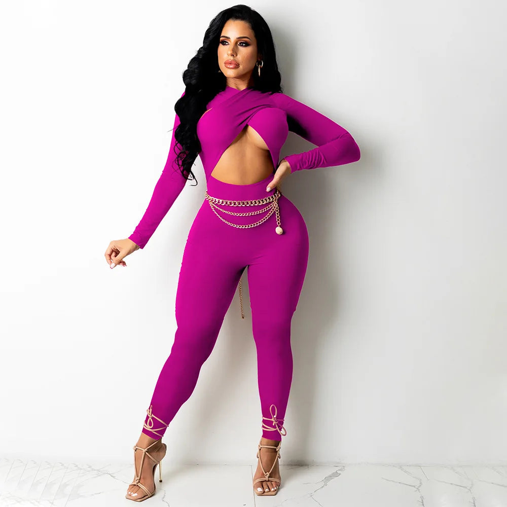 "Sexy Women's" Cross Strap Jumpsuit