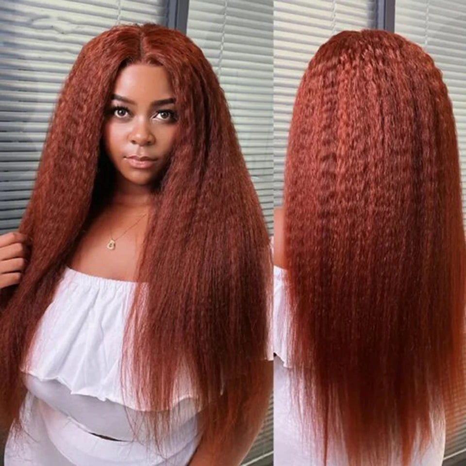 "Reddish Brown Kinky" Wig