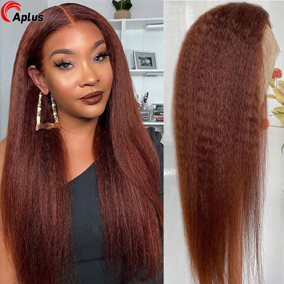 "Reddish Brown Kinky" Wig