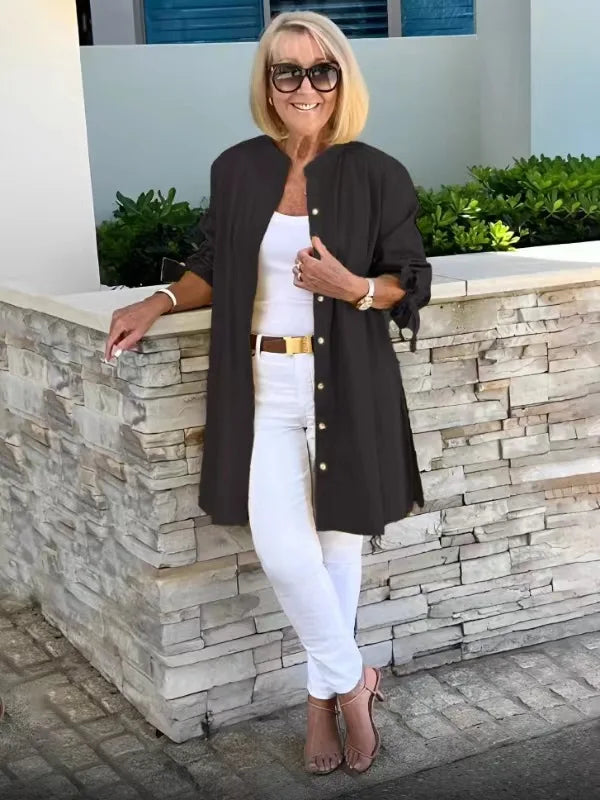 Women's Fashionable Lapel Cardigan