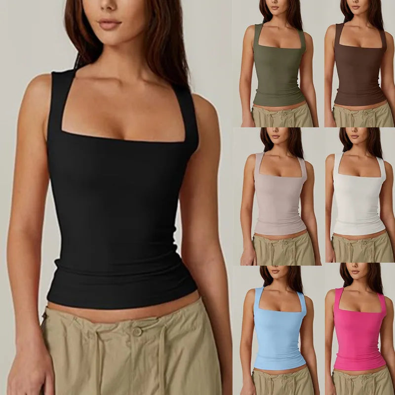 Women's Square Neck Sleeveless Tanktop